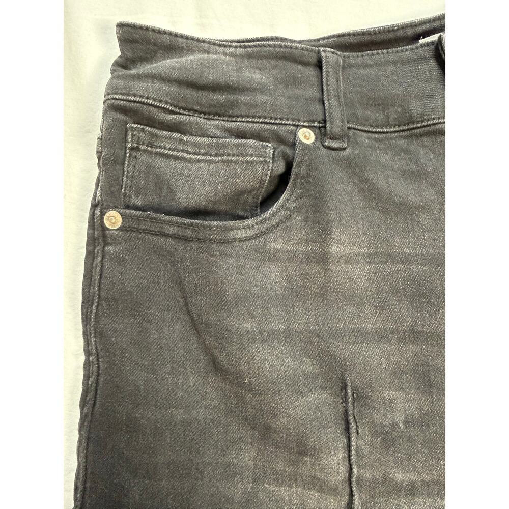 Dear John Wide Leg Baggy Jeans SIZE 31 Black High Rise Distressed Stretch - Picture 3 of 11